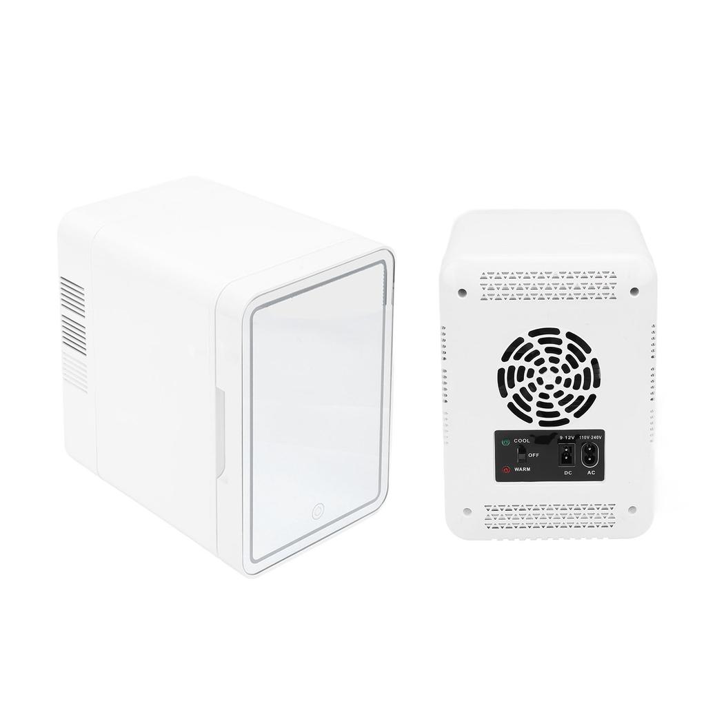 מיני מקרר/מחמם עם מראה LED